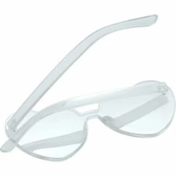 BAICCCF Lunettes De Protection Lunettes De Soleil Transparentes En Forme De Cœur Lunettes De Soleil De Fête Couleur Bonbon Amour Lunettes De Soleil En Forme De Cœur - Dégager -Promos Protection des yeux : lunettes et masque Magasin 65748757 4