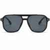 Lunettes De Soleil Européennes Et Américaines à La Mode Pour Hommes Protection Solaire Pare-soleil Miroir Lunettes De Soleil Protection UV Lunettes De Soleil (cadre Noir Film Gris Noir (protection UV)),HANBING