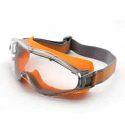BDD Lunettes De Sécurité En Caoutchouc Orange, Lunettes Antibuée Double Face, Lunettes De Protection Du Travail Entièrement Fermées Et étanches à La Poussière Lunettes De Laboratoire Chimique Antichocs