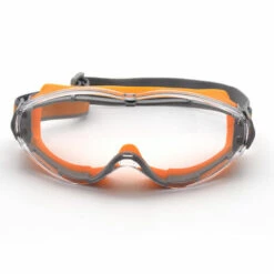 BDD Lunettes De Sécurité En Caoutchouc Orange, Lunettes Antibuée Double Face, Lunettes De Protection Du Travail Entièrement Fermées Et étanches à La Poussière Lunettes De Laboratoire Chimique Antichocs -Promos Protection des yeux : lunettes et masque Magasin 65843731 3
