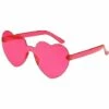BAICCCF Lunettes De Protection 1 Pièces-rouge-lunettes De Soleil En Forme De Coeur D'amour Femmes Pc Cadre Résine Lentille Lunettes De Soleil Uv400 Lunettes De Soleil