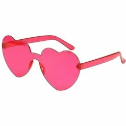 BAICCCF Lunettes De Protection 1 Pièces-rouge-lunettes De Soleil En Forme De Coeur D'amour Femmes Pc Cadre Résine Lentille Lunettes De Soleil Uv400 Lunettes De Soleil