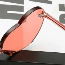 BAICCCF Lunettes De Protection 1 Pièces-rouge-lunettes De Soleil En Forme De Coeur D'amour Femmes Pc Cadre Résine Lentille Lunettes De Soleil Uv400 Lunettes De Soleil -Promos Protection des yeux : lunettes et masque Magasin 65876280 4