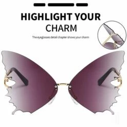 BAICCCF Lunettes De Protection Lunettes De Soleil Rétro En Forme De Papillon Lunettes Lunettes Nuances Vintage Irrégulier Unisexe -Promos Protection des yeux : lunettes et masque Magasin 65876404 3