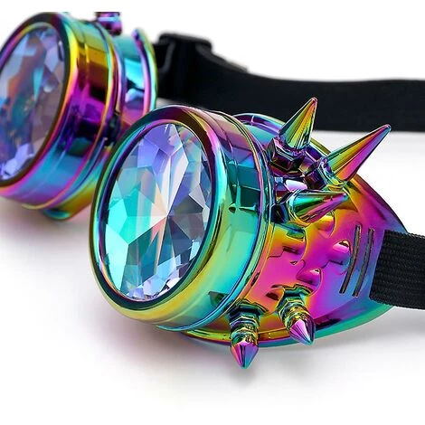 BAICCCF Lunettes De Protection 1 Pack-Dazzling Color Lunettes Colorées Rave Festival Party Edm Lunettes De Soleil Lentille Diffractée 3 BAICCCF Lunettes De Protection 1 Pack-Dazzling Color Lunettes Colorées Rave Festival Party Edm Lunettes De Soleil Lentille Diffractée – Image 3