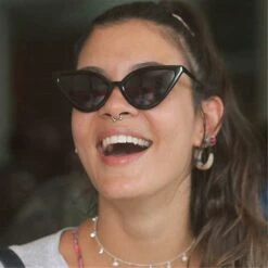 BAICCCF Lunettes De Protection Femmes Fashion Cat Eye Shades Lunettes De Soleil Intégrées Uv Candy Lunettes Colorées -Promos Protection des yeux : lunettes et masque Magasin 65876413 4