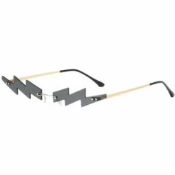 BAICCCF Lunettes De Protection Lunettes De Soleil Rétro En Forme D'éclair Lunettes Lunettes Vintage Irrégulier Unisexe