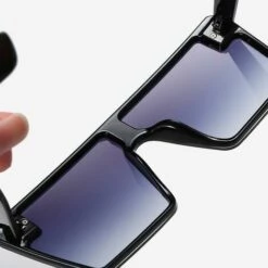 BAICCCF Lunettes De Protection Mode Homme Femme Lunettes De Soleil Carrées Oversize Lunettes Nuances Style Rétro Vintage -Promos Protection des yeux : lunettes et masque Magasin 65876551 5