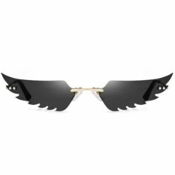 BAICCCF Lunettes De Protection Mode Irrégulière Homme Femmes Aile Forme Lunettes De Soleil Lunettes Nuances Vintage Rétro