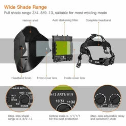 Masque De Soudeur, TACKLIFE Casque De Soudage Avec 4 Capteurs, Classe Optique 1/1/1/1, 4 Lentilles - PAH01D -Promos Protection des yeux : lunettes et masque Magasin 65898114 4