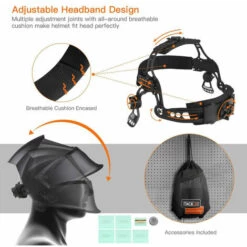 Masque De Soudeur, TACKLIFE Casque De Soudage Avec 4 Capteurs, Classe Optique 1/1/1/1, 4 Lentilles - PAH01D -Promos Protection des yeux : lunettes et masque Magasin 65898114 5