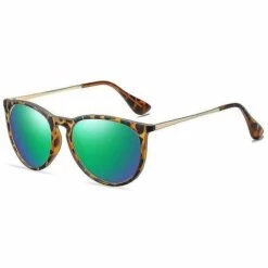 THSINDE Lot De 2 Lunettes De Soleil Rétro Polarisées Pour Femme Et Homme Avec Verres Rétro Ronds Anti-UV (monture Léopard Verres Bleu-vert + Verres Gris Sable Dégradés) -Promos Protection des yeux : lunettes et masque Magasin 65915654 5