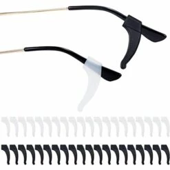CADEAUX 20 Paires Crochets D'oreille De Lunettes Silicone Antidérapant Pour Lunettes Confortable Support Souple Coussins Pour Pointe De Temple Lecture Sport Verres Spectacles 20 Paires