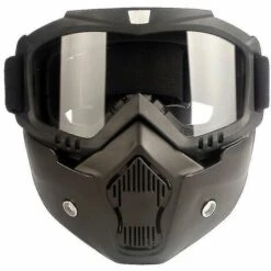 BF Masque De Lunettes De Motocross équitation Lunettes Rétro Tactiques Masque De Sable Et De Poussière Détachable Lunettes De Protection Argent -Promos Protection des yeux : lunettes et masque Magasin 66021507 3