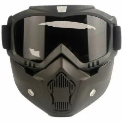 BF Masque De Lunettes De Motocross équitation Lunettes Rétro Tactiques Masque De Sable Et De Poussière Détachable Lunettes De Protection Argent -Promos Protection des yeux : lunettes et masque Magasin 66021507 4