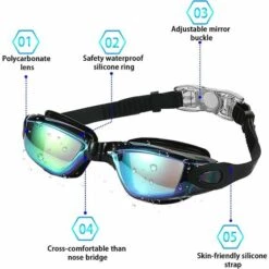 Cisea Lunettes De Natation, Lunettes De Natation En Silicone, Lunettes De Natation, Lunettes De Natation Pour Adultes, Lunettes De Natation Pour Enfants, Grand Angle Anti-buée Anti-uv étanche -Promos Protection des yeux : lunettes et masque Magasin 66079984 3