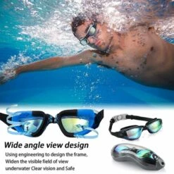 Cisea Lunettes De Natation, Lunettes De Natation En Silicone, Lunettes De Natation, Lunettes De Natation Pour Adultes, Lunettes De Natation Pour Enfants, Grand Angle Anti-buée Anti-uv étanche -Promos Protection des yeux : lunettes et masque Magasin 66079984 4