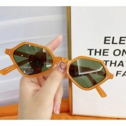 LUCKY-88 Lunettes De Soleil Pour Adultes Ins Wind Lunettes De Soleil Pare-soleil D'extérieur Lunettes De Soleil De Protection UV (Cadre Marron Jaune C6) -Promos Protection des yeux : lunettes et masque Magasin 66097317 3