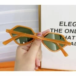 LUCKY-88 Lunettes De Soleil Pour Adultes Ins Wind Lunettes De Soleil Pare-soleil D'extérieur Lunettes De Soleil De Protection UV (Cadre Marron Jaune C6) -Promos Protection des yeux : lunettes et masque Magasin 66097317 4