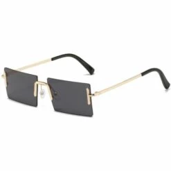 LUCKY-88 Lunettes De Soleil Rectangulaires Longues Sans Monture Pour Hommes Et Femmes Lunettes Carrées Sans Monture Anti-reflets