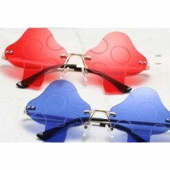 LUCKY-88 Lunettes De Soleil Champignon Lunettes De Soleil Sans Monture Lunettes De Soleil Mode Lunettes De Soirée Punk -Promos Protection des yeux : lunettes et masque Magasin 66097374 4
