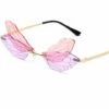 LUCKY-88 Lunettes De Soleil Libellule Dégradées Lunettes De Soleil De Personnalité Européennes Et Américaines Street Shoot Lunettes De Soleil Tendance Tendance (violet Et Rose)
