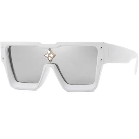 LUCKY-88 Lunettes De Soleil Carrées à Strass Pour Hommes Et Femmes De La Mode Européenne Et Américaine (mercure Blanc) 1 LUCKY-88 Lunettes De Soleil Carrées à Strass Pour Hommes Et Femmes De La Mode Européenne Et Américaine (mercure Blanc)