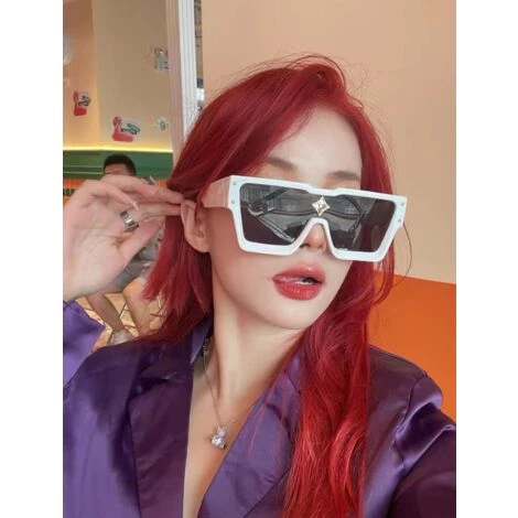 LUCKY-88 Lunettes De Soleil Carrées à Strass Pour Hommes Et Femmes De La Mode Européenne Et Américaine (mercure Blanc) 2 LUCKY-88 Lunettes De Soleil Carrées à Strass Pour Hommes Et Femmes De La Mode Européenne Et Américaine (mercure Blanc) – Image 2