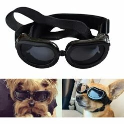 Lunettes Pour Chiens Lunettes De Soleil Anti-UV Pour Chien,Lunettes Pour Animaux De Compagnie Avec Sangles Réglables Pour Chats Petits Chiens----Noir——Adélala