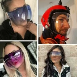 BF Masque Anti-éclaboussures Jaune Dégradé Masque De Protection Multidirectionnel Yeux Et Nez Masque Anti-buée Double Face -Promos Protection des yeux : lunettes et masque Magasin 66437314 3