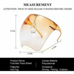 BF Masque Anti-éclaboussures Jaune Dégradé Masque De Protection Multidirectionnel Yeux Et Nez Masque Anti-buée Double Face -Promos Protection des yeux : lunettes et masque Magasin 66437314 5