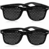 Ensoleillé Lot De 2 Lunettes à Sténopé Pour Améliorer La Vue Lunettes De Vue Noires Unisexes Pour L'amélioration De La Vue_ (achat à Prix Coûtant)