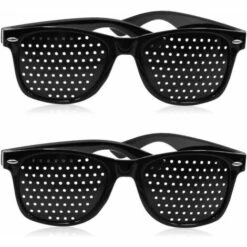 Ensoleillé Lot De 2 Lunettes à Sténopé Pour Améliorer La Vue Lunettes De Vue Noires Unisexes Pour L'amélioration De La Vue_ (achat à Prix Coûtant)