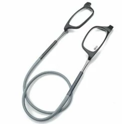 DONTODENT Lunettes De Lecture Lunettes De Lecture Funky à Col Suspendu à Absorption Magnétique Tr De Haute Qualité - Gris Grossissement 3,25