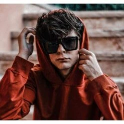 OCXIN Lunettes De Soleil Vintage Hommes Grande Protection UV400 Intégrée Sans Monture Style Simple Lunettes De Soleil à Dessus Plat Femmes Lunettes De Soleil Rectangulaires -Promos Protection des yeux : lunettes et masque Magasin 66859006 4