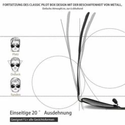 OCXIN Lunettes De Soleil Pour Hommes Lunettes De Soleil Polarisées Pour Femmes - Monture En Métal Lunettes De Soleil Polarisées Pour Hommes Conduite Unisexe -Promos Protection des yeux : lunettes et masque Magasin 66965116 5