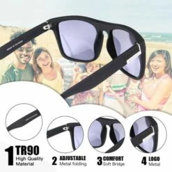 OCXIN Lunettes De Soleil Polarisées Hommes Femmes Luxe Rétro Lunettes De Soleil Sports De Plein Air Golf Cyclisme Pêche Randonnée Lunettes Lunettes De Soleil -Promos Protection des yeux : lunettes et masque Magasin 66965804 3