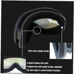 FLETéçA Double Couche Lentille D'hiver Lunettes De Ski D'hiver Anti-Fog Lunettes De Snowboard Lunettes De Snowboard UV Protection Anti-Brouillard Lunettes De Neige Pour Hommes Femmes (Couleur) -Promos Protection des yeux : lunettes et masque Magasin 66969156 3