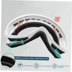FLETéçA Double Couche Lentille D'hiver Lunettes De Ski D'hiver Anti-Fog Lunettes De Snowboard Lunettes De Snowboard UV Protection Anti-Brouillard Lunettes De Neige Pour Hommes Femmes (Couleur) -Promos Protection des yeux : lunettes et masque Magasin 66969156 5