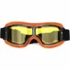 FLETéçA Lunettes De Moto Biker Cyclisme Ski Cruisern Cruiser Jet Lunettes De Protection Masques De Moto Vespa Vintage Biker Oldtimer Scooter Harley Chopper (Jaune)