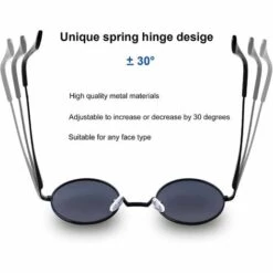 DONTODENT Lunettes De Soleil Polarisées Rondes Vintage John Lennon Pour Hommes Femmes Lunettes De Soleil Hippie Cercle - Lentille Noire-cadre Noir Mat -Promos Protection des yeux : lunettes et masque Magasin 66972605 3