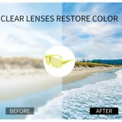 Lunettes De Soleil Carrées à Dessus Plat Pour Hommes, Femmes, Lunettes De Soleil à Monture Semi-sans Monture - Cadre Jaune Jaune Océan GDRHVFD -Promos Protection des yeux : lunettes et masque Magasin 66991450 3