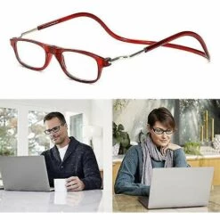 DONTODENT Lunettes De Lecture Magnétiques Flexibles Lunettes De Lecture Transparentes Réglables Et Pliables Au Cou (costbuy) - 300