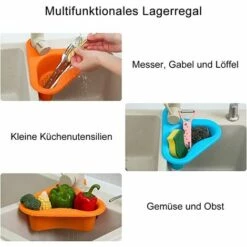 VOCTEIN 2pcs Crépine D'angle D'évier De Cuisine, Panier De Vidange D'évier De Cuisine, Panier De Crépine Triangulaire, Support De Vidange De Cygne Suspendu Pour Ustensiles De Cuisine Ou Passoire De Légumes/fruits -Promos Protection des yeux : lunettes et masque Magasin 67414648 5