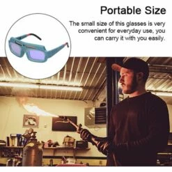 HAPPYSHOPPING Lunettes De Soudage à Alimentation Solaire Avec Changement Automatique De Lumière Lunettes De Protection Des Yeux Pour La Soudure Et La Soudure TIG Pile Bouton Intégrée, Verte - Verte -Promos Protection des yeux : lunettes et masque Magasin 67447090 5