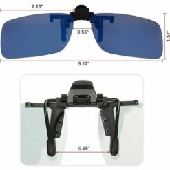 FLYME Clip Solaire 4 Pièce, Clip Lunettes De Soleil Polarisées, Surlunettes De Soleil Pour Hommes Femmes Pour La Conduite Et Les Activités De Plein Air -Promos Protection des yeux : lunettes et masque Magasin 67553542 3