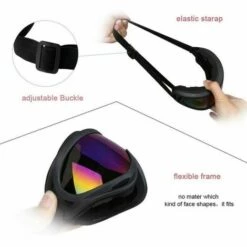 GRID COOL Lunettes De Ski Masques Snowboard,Motoneige Moto Lunettes Ski Goggles Protection Lunettes Lens Anti-poussière, UV Protection,Anti-Buée, Coupe-Vent Pour Garçons Et Filles, Hommes & Femme (Brun) -Promos Protection des yeux : lunettes et masque Magasin 67575305 4