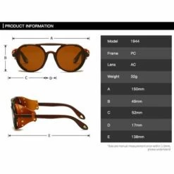 DONTODENT Lunettes De Soleil Homme, Lunettes De Soleil Ovales Steampunk Vintage, C3 -Promos Protection des yeux : lunettes et masque Magasin 67659080 3