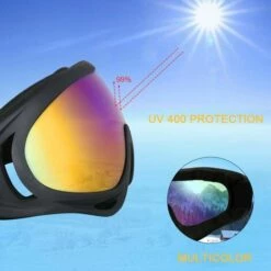 ENLENK Lunettes De Ski Masques Snowboard,Motoneige Moto Lunettes Ski Goggles Protection Lunettes Lens Anti-poussière, UV Protection,Anti-Buée, Coupe-Vent Pour Garçons Et Filles, Hommes & Femme -Promos Protection des yeux : lunettes et masque Magasin 67682330 5