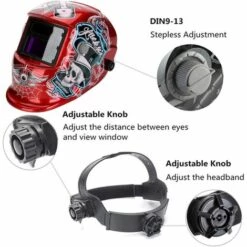 ZOLGINAH Masque De Soudage Automatique, Casque De Soudure Avec 2 Lentilles Et 2 Capteurs De Filtre à Ombre Réglables, DIN 9-13 Pour Le Soudage à L'arc De MIG TIG MAG [Classe énergétique A+++] -Promos Protection des yeux : lunettes et masque Magasin 67876124 3